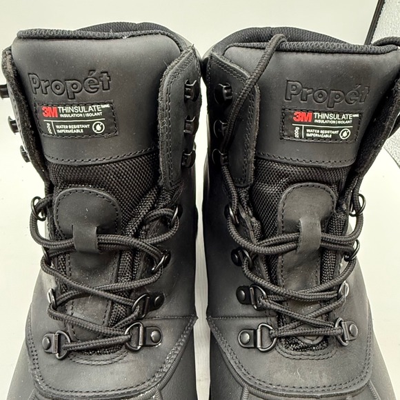 Propet M3789 Mens Black Leather 3M Thinsulate Water Resistant Boots 14 X 3E main image 8
